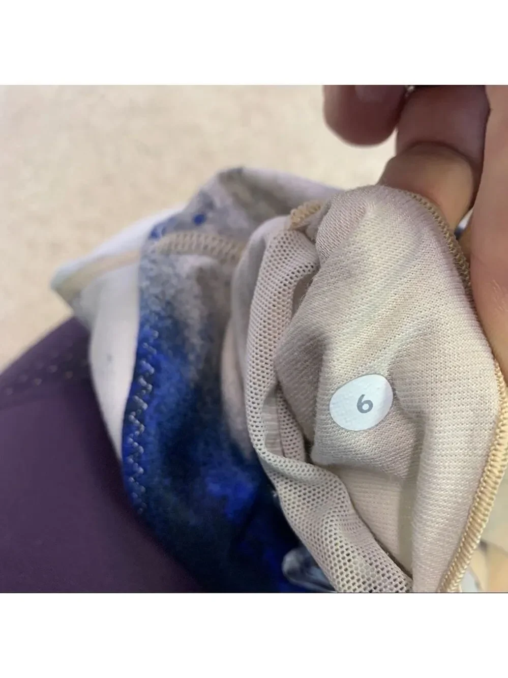 Lululemon scoop me up tank in Milky Way blue and black Sz 6